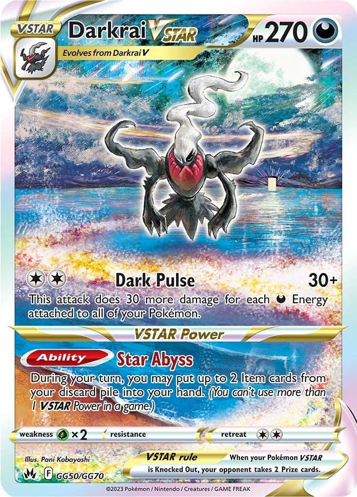 Crown Zenith Darkrai VStar Pokémon card